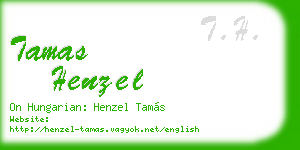 tamas henzel business card